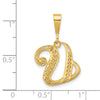 10k Large Filigree Initial U Pendant