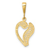 10k Large Filigree Initial V Pendant