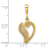 10k Large Filigree Initial V Pendant