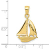 Gold Polished Sailboat Pendants
