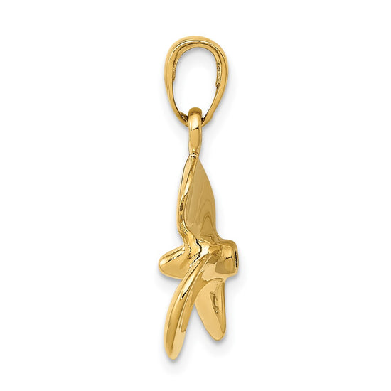 Gold Polished Propeller Pendant