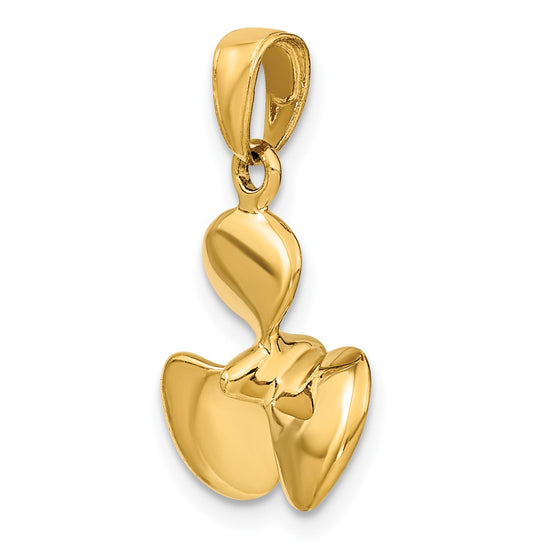Gold Polished Propeller Pendant