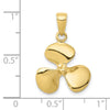 Gold Polished Propeller Pendant