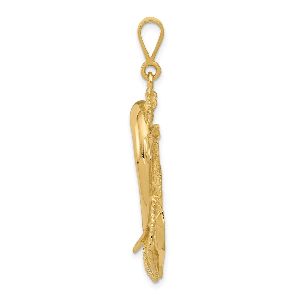 Gold Polished Dolphin Pendants