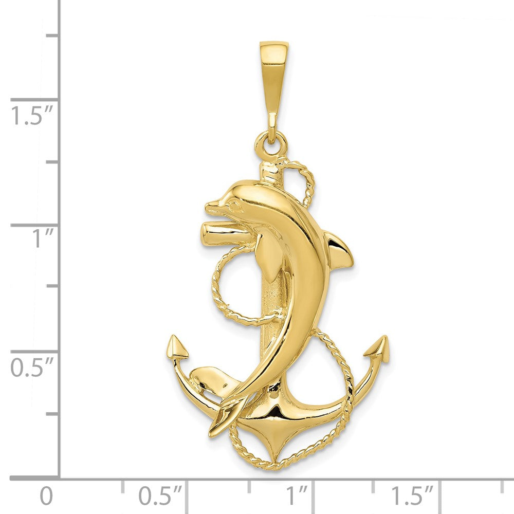 Gold Polished Dolphin Pendants