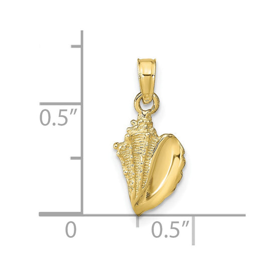 Gold Polished Sea Shell Pendants
