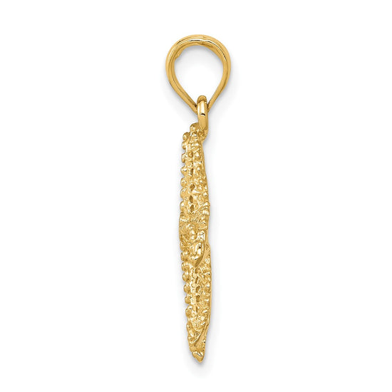 Gold Polished Starfish Pendants