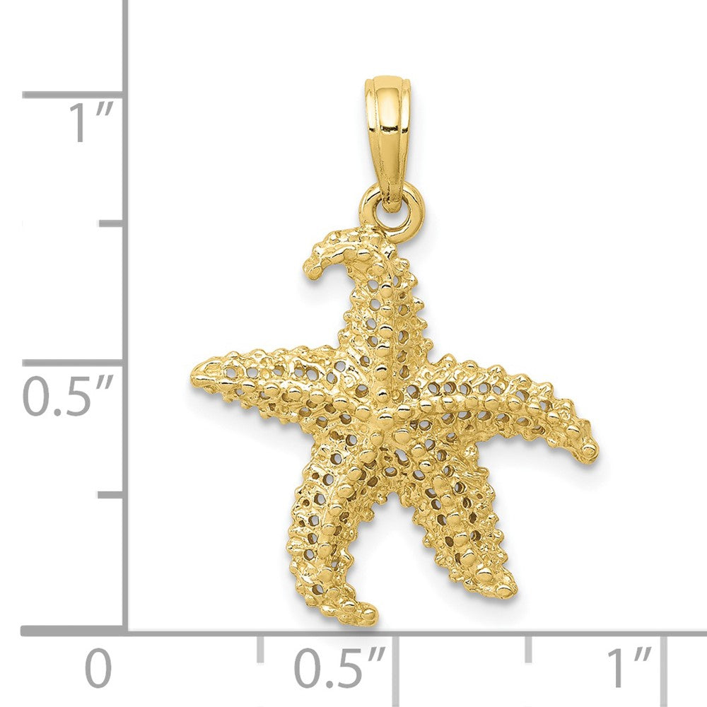 Gold Polished Starfish Pendants