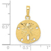 Gold Polished Sand Dollar Pendants