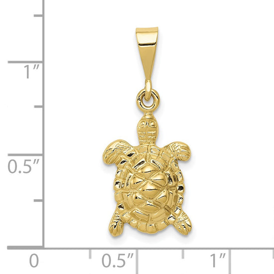 Gold Polished Turtle Pendants