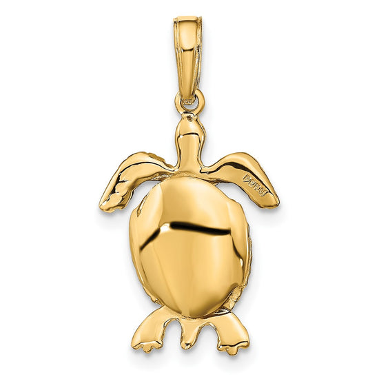 Gold Polished Turtle Pendants