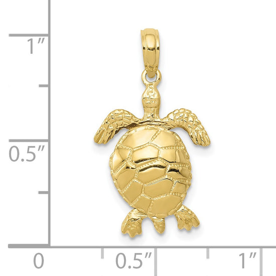 Gold Polished Turtle Pendants