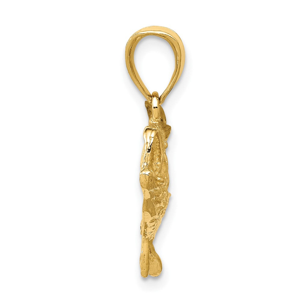 Gold Polished Fish Pendants