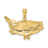 Gold Polished Fish Pendants