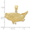Gold Polished Fish Pendants