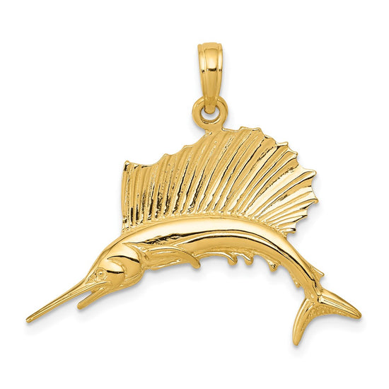 Gold Polished Fish Pendants