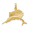 Gold Polished Fish Pendants