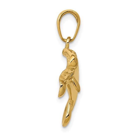 Gold Polished Manatee Pendants