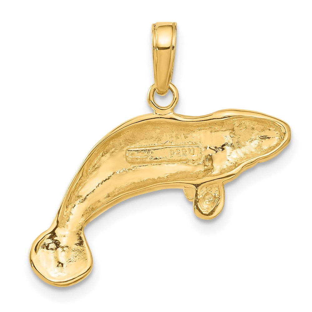 Gold Polished Manatee Pendants