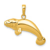 Gold Polished Manatee Pendants