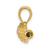 10K Solid Polished 3-D Lacrosse Stick Pendant