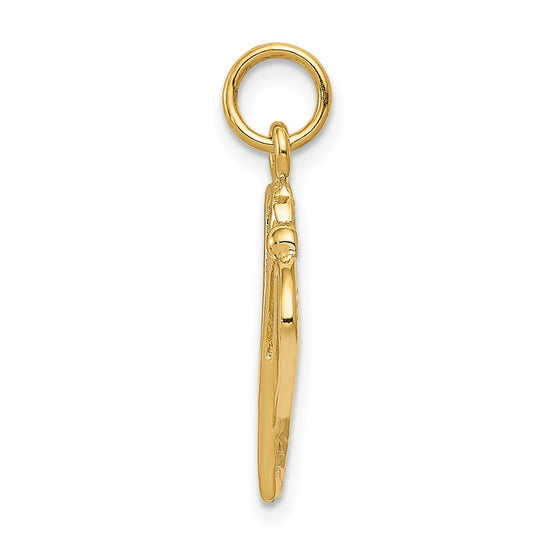 Gold Polished Lacrosse Pendants