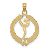Gold Polished Gymnastics Pendants