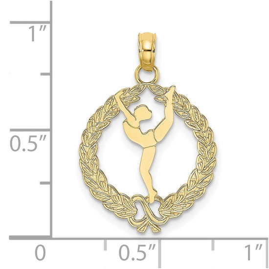 Gold Polished Gymnastics Pendants
