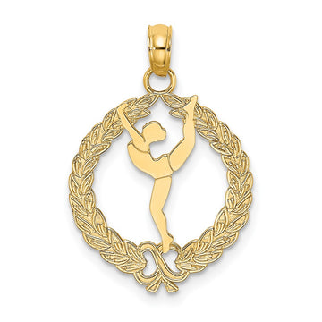 Gold Polished Gymnastics Pendants