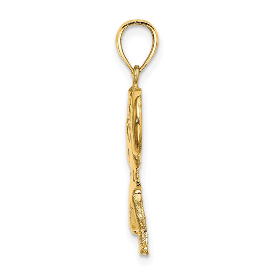 Gold Polished Barbell Pendants