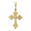 10k Fleur de Lis Cross Pendant