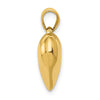 Gold 3D Heart Pendant