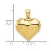 Gold 3D Heart Pendant