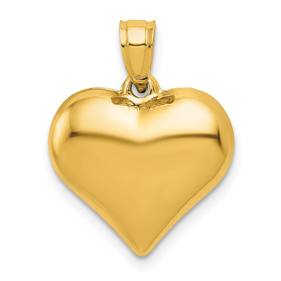 Gold 3D Heart Pendant