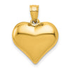 Gold 3D Heart Pendant