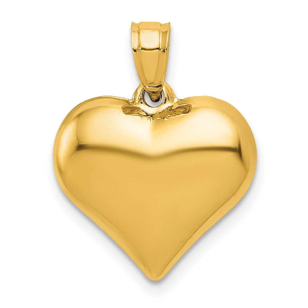 Gold 3D Heart Pendant