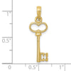 10K Polished 3-D Key Charm