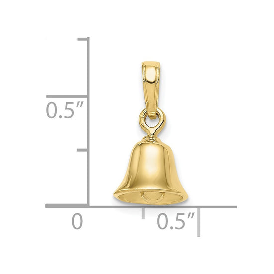 Gold 3D Bell Pendant