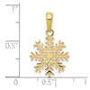 Gold Polished Snowflake Pendants