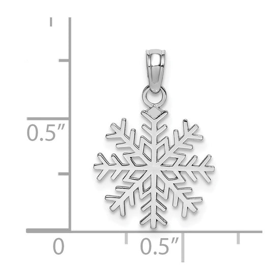 Gold Polished Snowflake Pendants