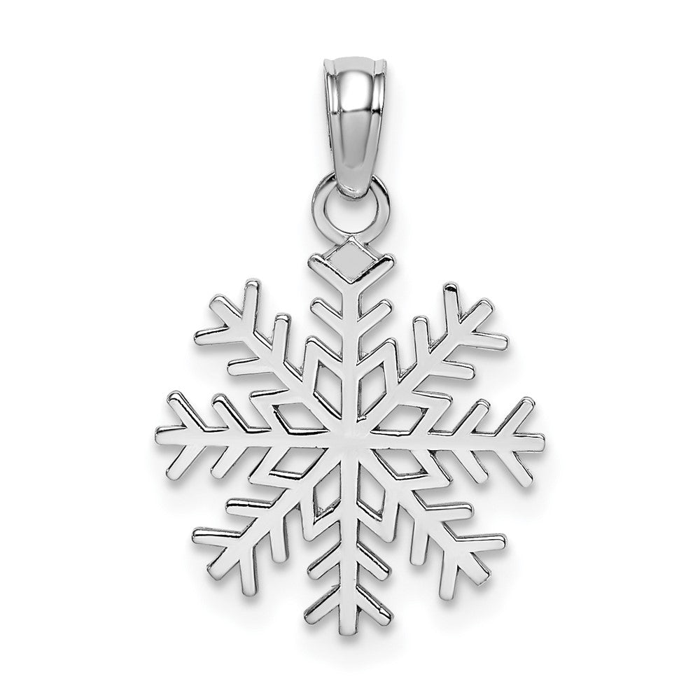 Gold Polished Snowflake Pendants