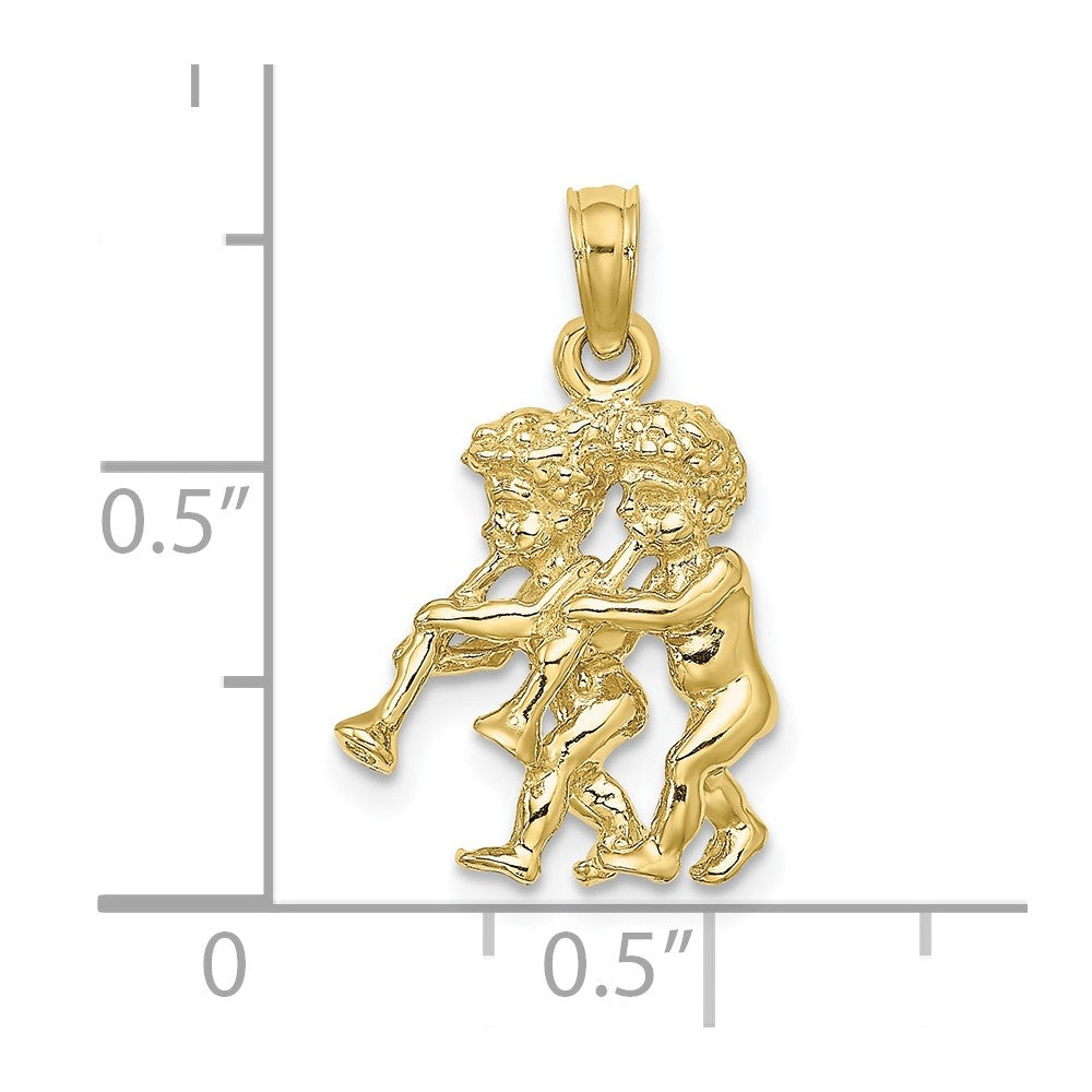 Gold 3D Zodiac Charm