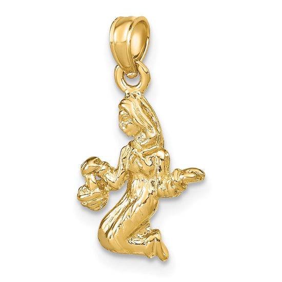 Gold 3D Zodiac Charm