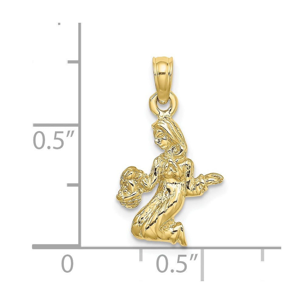 Gold 3D Zodiac Charm