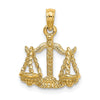 Gold 3D Zodiac Charm