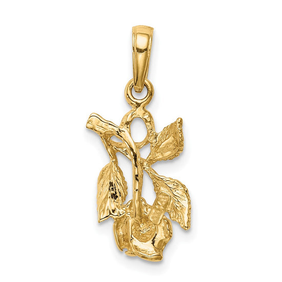 Gold Polished Flower Pendants