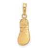 Gold Polished Flip-flop Pendant