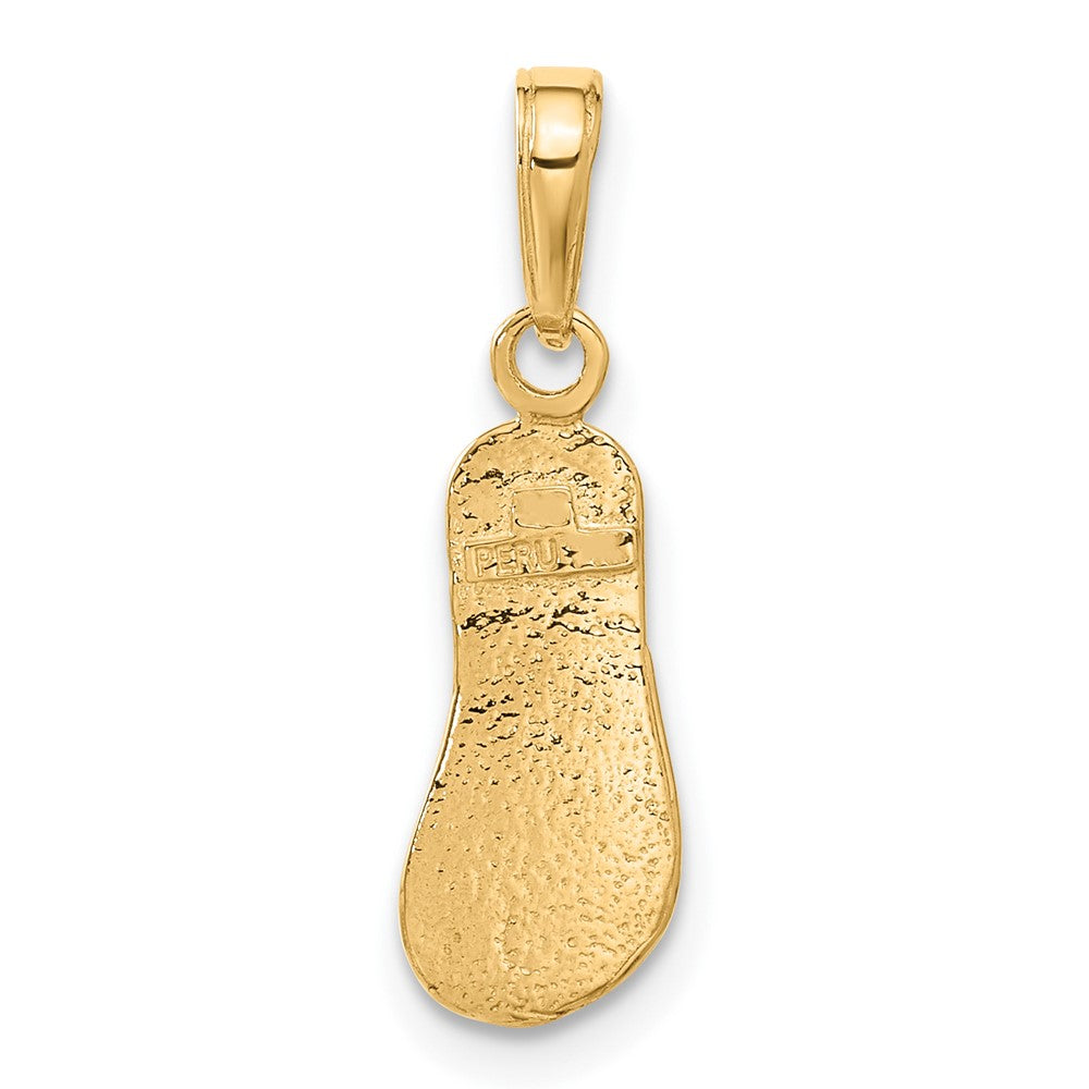 Gold Polished Flip-flop Pendant