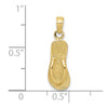 Gold Polished Flip-flop Pendant