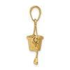 Gold Polished Pail & Shovel Pendants